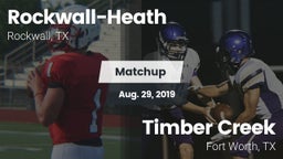 Matchup: Rockwall-Heath High vs. Timber Creek  2019