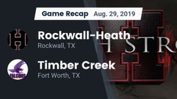 Recap: Rockwall-Heath  vs. Timber Creek  2019
