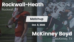 Matchup: Rockwall-Heath High vs. McKinney Boyd  2020