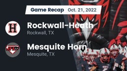 Recap: Rockwall-Heath  vs. Mesquite Horn  2022