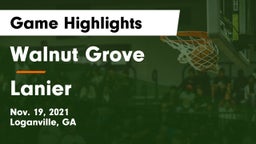 Walnut Grove  vs Lanier  Game Highlights - Nov. 19, 2021