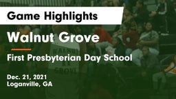 Walnut Grove  vs First Presbyterian Day School Game Highlights - Dec. 21, 2021