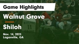 Walnut Grove  vs Shiloh  Game Highlights - Nov. 14, 2023