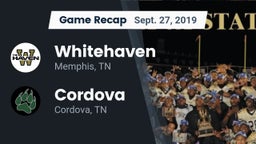 Recap: Whitehaven  vs. Cordova  2019