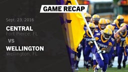 Recap: Central  vs. Wellington  2016