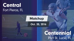 Matchup: Central  vs. Centennial  2016