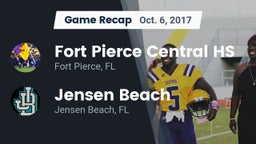 Recap: Fort Pierce Central HS vs. Jensen Beach  2017