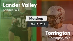 Matchup: Lander Valley High vs. Torrington  2016