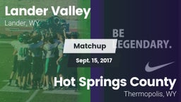 Matchup: Lander Valley High vs. Hot Springs County  2017