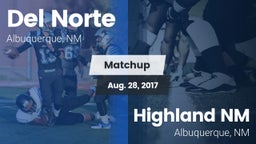Matchup: Del Norte High vs. Highland  NM 2017