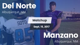 Matchup: Del Norte High vs. Manzano  2017