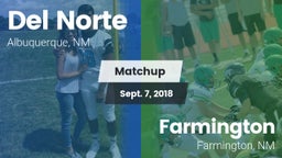 Matchup: Del Norte High vs. Farmington  2018