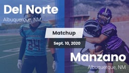 Matchup: Del Norte High vs. Manzano  2020