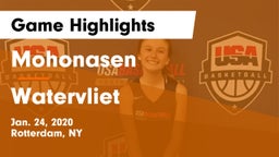 Mohonasen  vs Watervliet  Game Highlights - Jan. 24, 2020