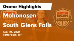 Mohonasen  vs South Glens Falls  Game Highlights - Feb. 21, 2020