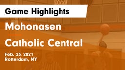 Mohonasen  vs Catholic Central  Game Highlights - Feb. 23, 2021