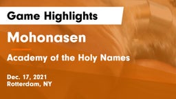 Mohonasen  vs Academy of the Holy Names  Game Highlights - Dec. 17, 2021