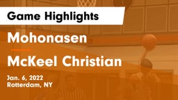 Mohonasen  vs McKeel Christian Game Highlights - Jan. 6, 2022