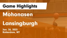 Mohonasen  vs Lansingburgh  Game Highlights - Jan. 26, 2023