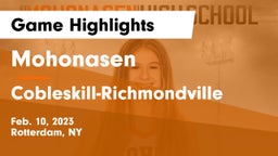 Mohonasen  vs Cobleskill-Richmondville  Game Highlights - Feb. 10, 2023