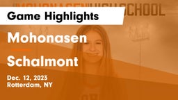 Mohonasen  vs Schalmont  Game Highlights - Dec. 12, 2023