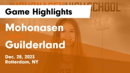 Mohonasen  vs Guilderland  Game Highlights - Dec. 28, 2023