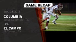 Recap: Columbia  vs. El Campo  2016