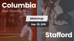 Matchup: Columbia  vs. Stafford 2016