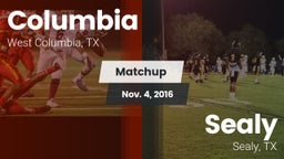 Matchup: Columbia  vs. Sealy  2016