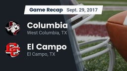 Recap: Columbia  vs. El Campo  2017
