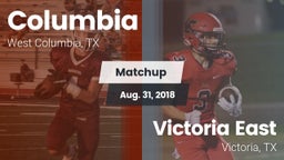 Matchup: Columbia  vs. Victoria East  2018