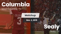 Matchup: Columbia  vs. Sealy  2018