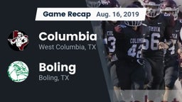 Recap: Columbia  vs. Boling  2019
