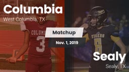 Matchup: Columbia  vs. Sealy  2019