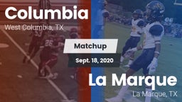 Matchup: Columbia  vs. La Marque  2020