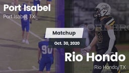 Matchup: Port Isabel High vs. Rio Hondo  2020