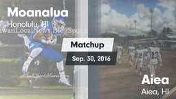 Matchup: Moanalua  vs. Aiea  2016