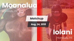 Matchup: Moanalua  vs. Iolani  2018