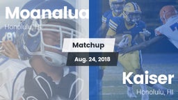 Matchup: Moanalua  vs. Kaiser  2018