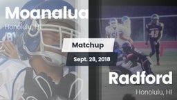Matchup: Moanalua  vs. Radford  2018