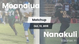 Matchup: Moanalua  vs. Nanakuli  2018