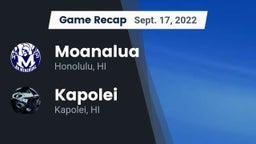 Recap: Moanalua  vs. Kapolei  2022