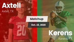 Matchup: Axtell  vs. Kerens  2020