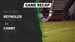 Recap: Reynolds  vs. Canby  2016