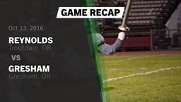 Recap: Reynolds  vs. Gresham  2016