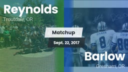 Matchup: Reynolds  vs. Barlow  2017
