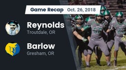 Recap: Reynolds  vs. Barlow  2018