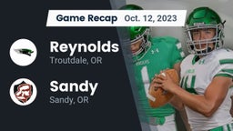 Recap: Reynolds  vs. Sandy  2023