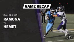 Recap: Ramona  vs. Hemet  2015