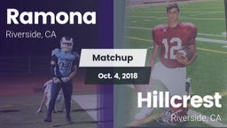 Matchup: Ramona vs. Hillcrest  2018